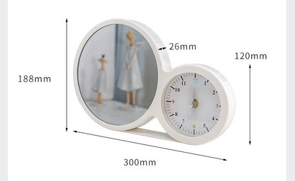 Sublimation ROUND CLOCK Magic Mirror with LED Light(silver blank disk)