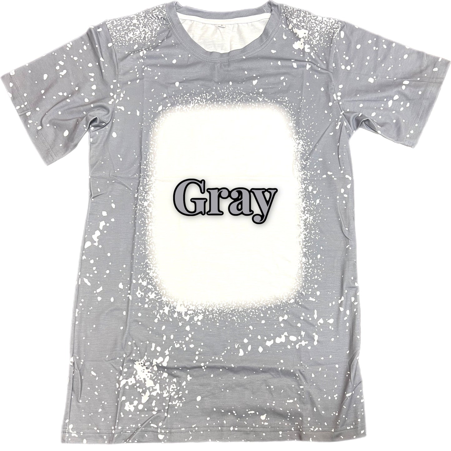 Gray Sublimation Faux bleach splatter shirt