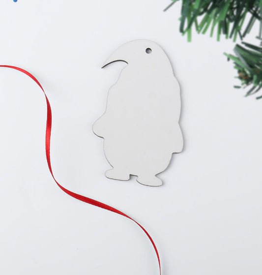 Christmas mdf penguin ornament