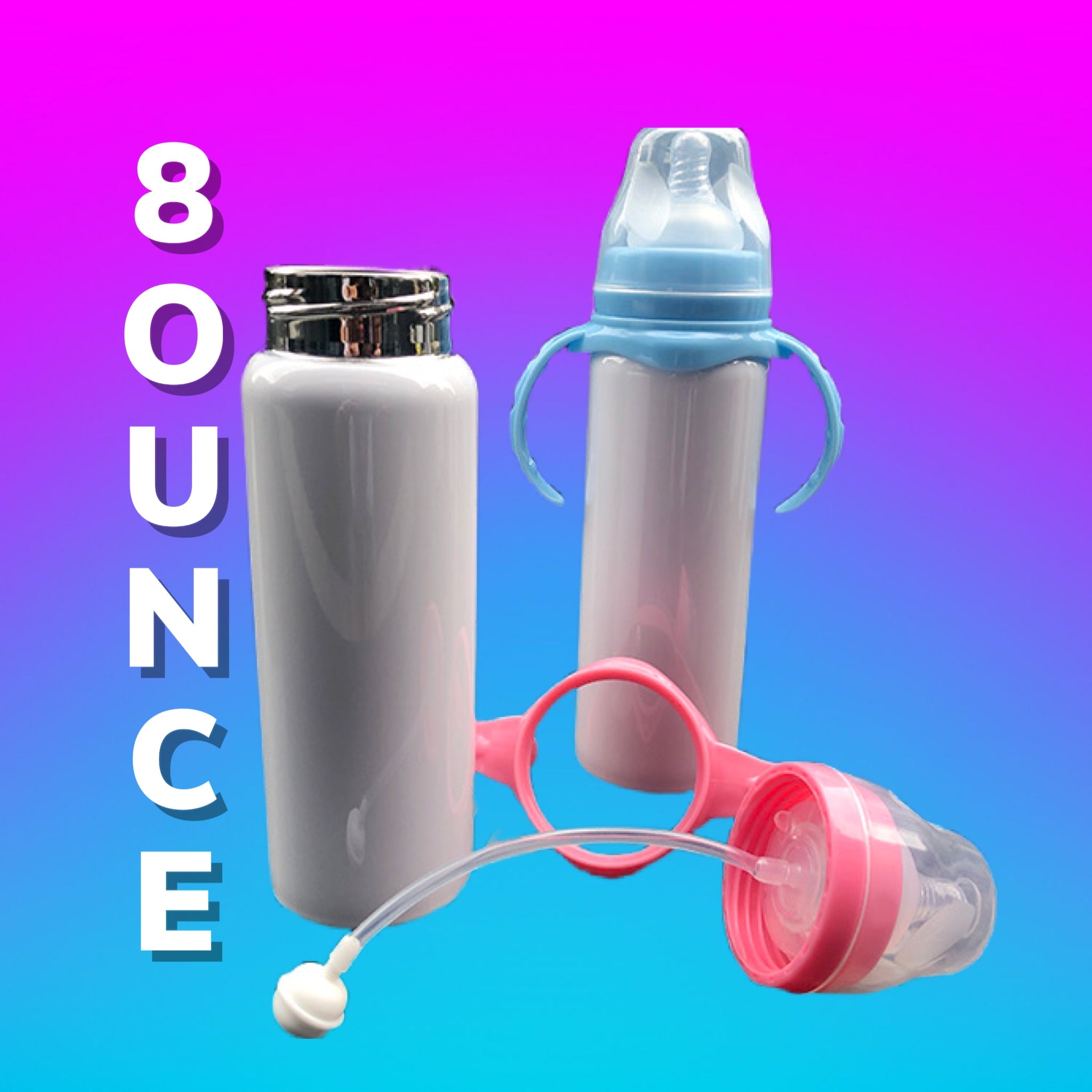 8 oz Sublimation Baby Bottle – Covered N Blanks