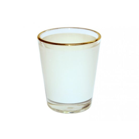 Sublimation gold rim shot glass (short)