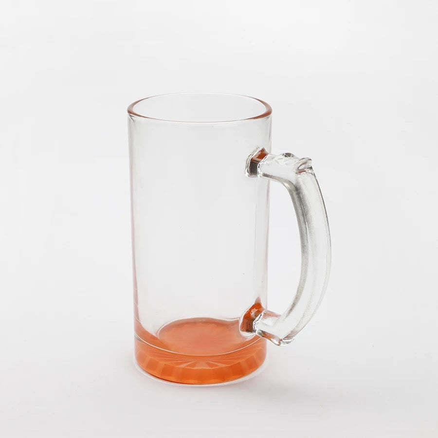 Sublimation color pop clear beer mug