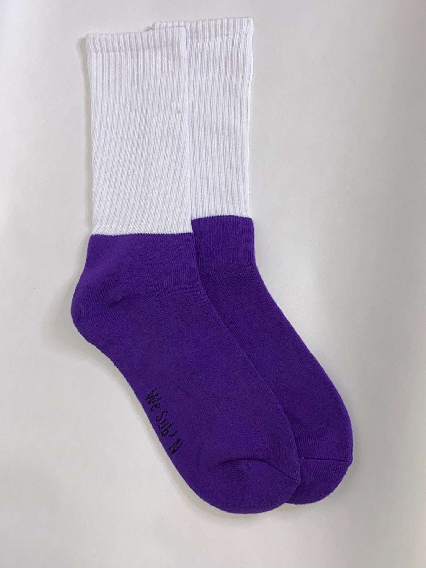 Updated Sublimation Socks with Colored Foot Single Pair