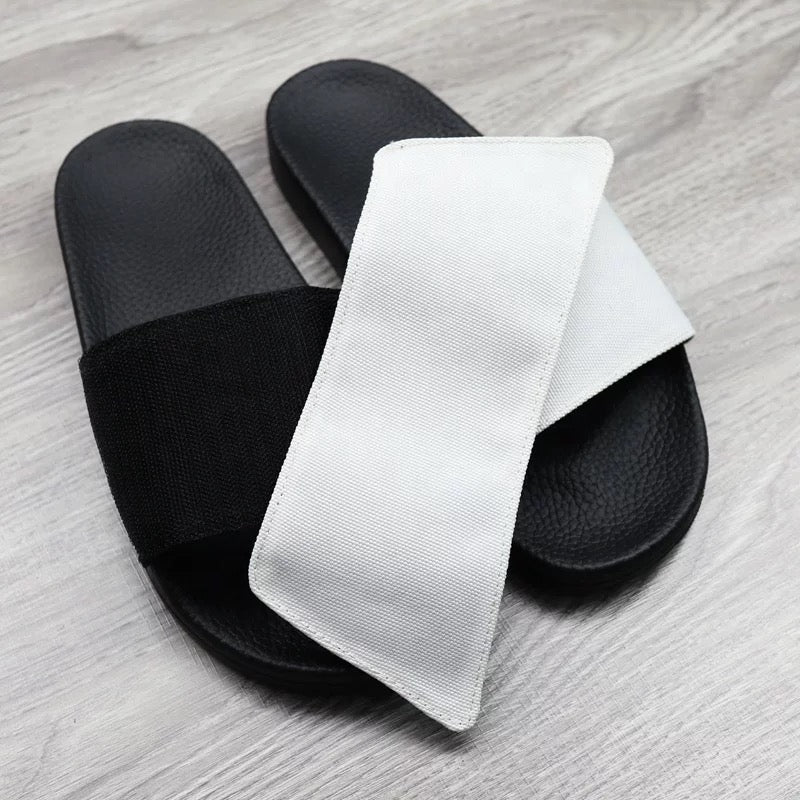 BLACK ADULT Sublimation Slides /  Sandal