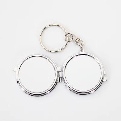 Set of 5 Sublimation blank Circle Mirror Key Chain