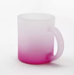 11 Oz Sublimation ombré Color Frosted  Glass MUG