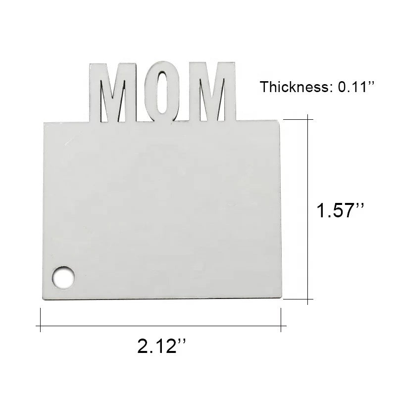 Sublimation  MOM keychain mdf