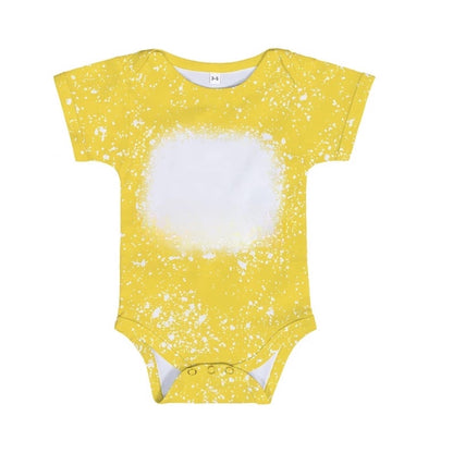 Sublimation faux bleach Infant all into one Snap shirt