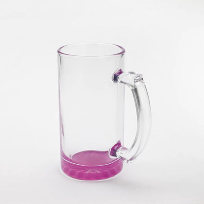 Sublimation color pop clear beer mug