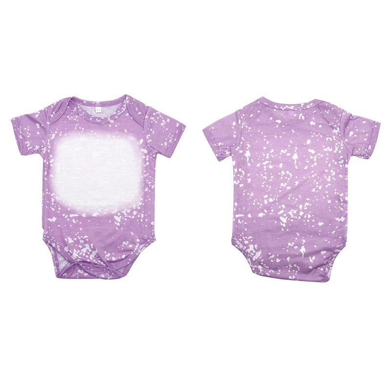 Sublimation faux bleach Infant all into one Snap shirt