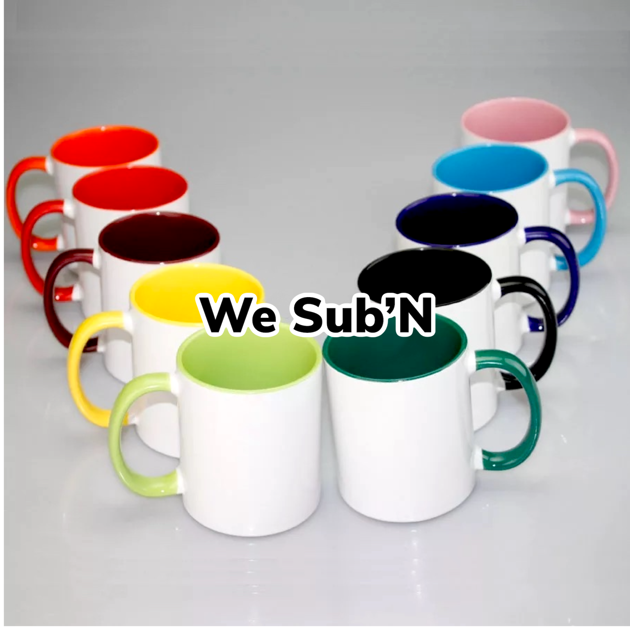 Customized Bright Two-Tone Sublimation Mugs (11 Oz.)