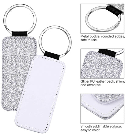 Sublimation glitter Keychain (Blank)