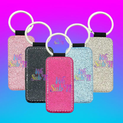 Sublimation glitter Keychain (Blank)