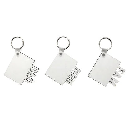 Sublimation FAM keychain mdf