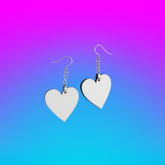 Sublimation HEART blank mdf earring