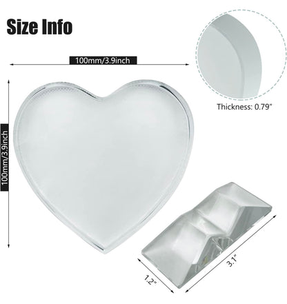 Sublimation heart crystal