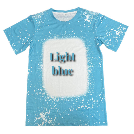 Light Blue Sublimation Faux bleach splatter shirt