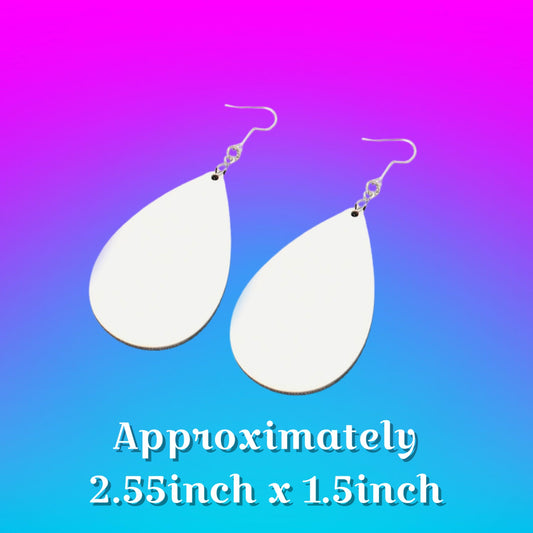 Sublimation Tear Drop blank mdf earring (Large)