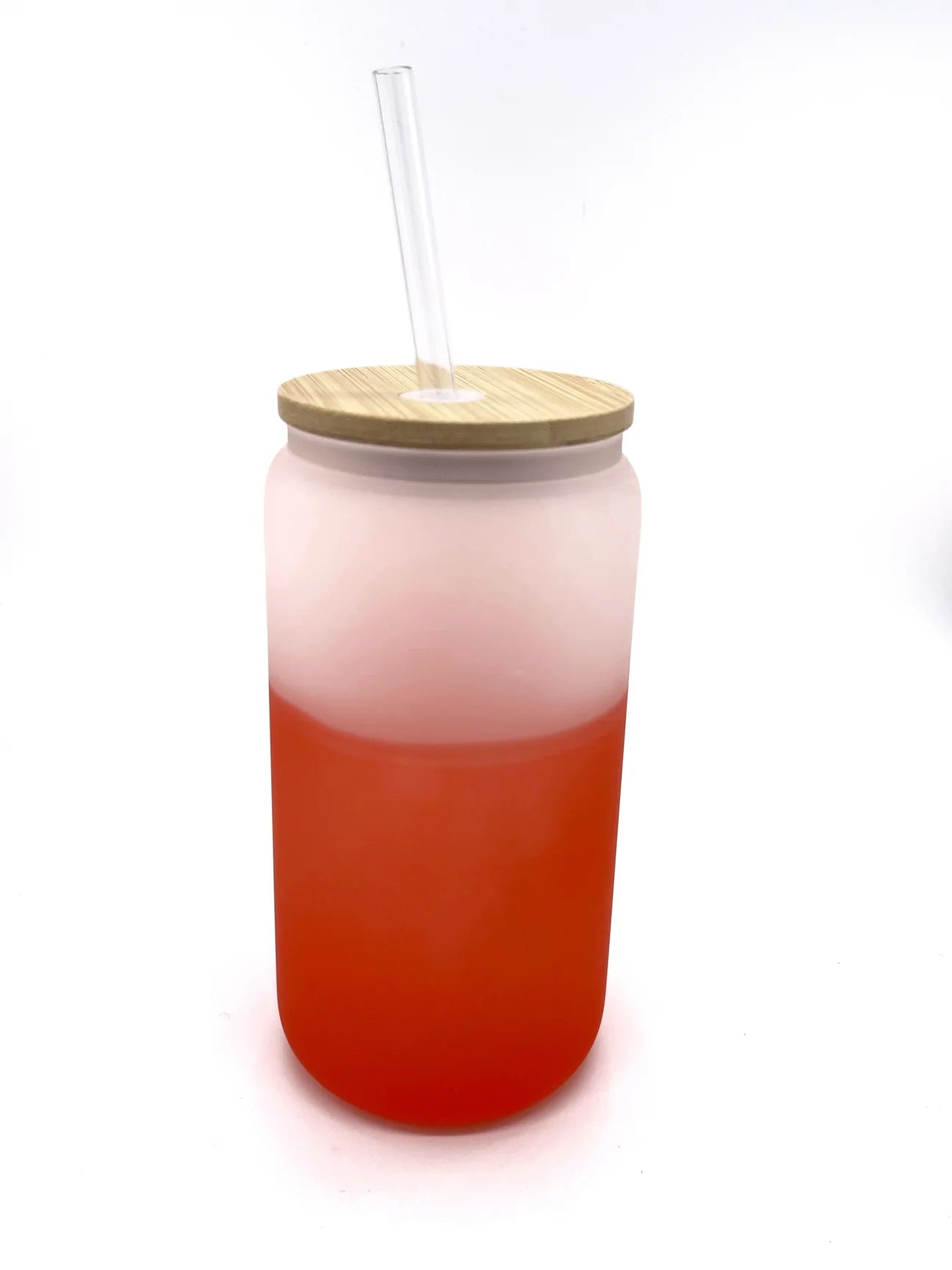 COLOR CHANGE (cold) Sublimation frosted soda glass jar w/ bamboo lid – We  Sub'N