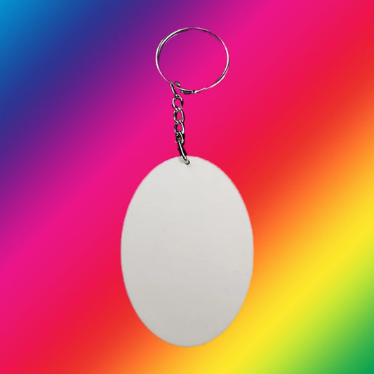 Sublimation POLYMER OVAL Keychain