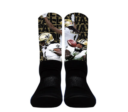 Updated Sublimation Socks with Colored Foot Single Pair