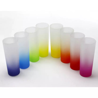 Sublimation 3oz ombré FROSTED shot glass