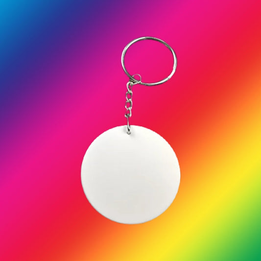 Sublimation POLYMER LARGE circle Keychain