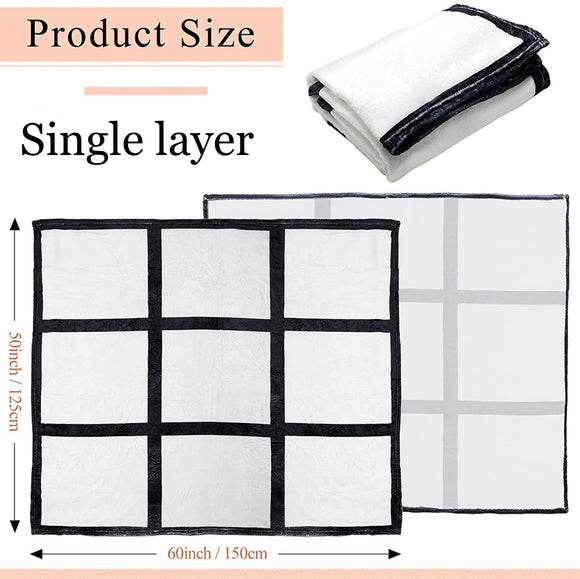 9-Panel Blank Sublimation Blanket - Black and White Tassels With White –  AllieSignature