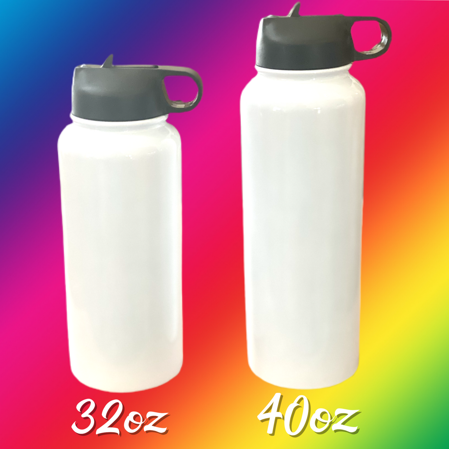 Sublimation sports water bottle (flip top&handle)