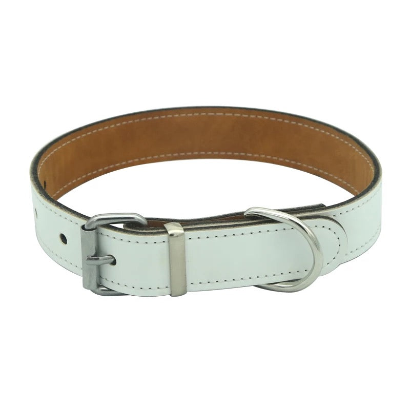 Sublimation faux leather pet collar