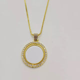 Sublimation SMALL circle rotating necklace (w/ blank disk)
