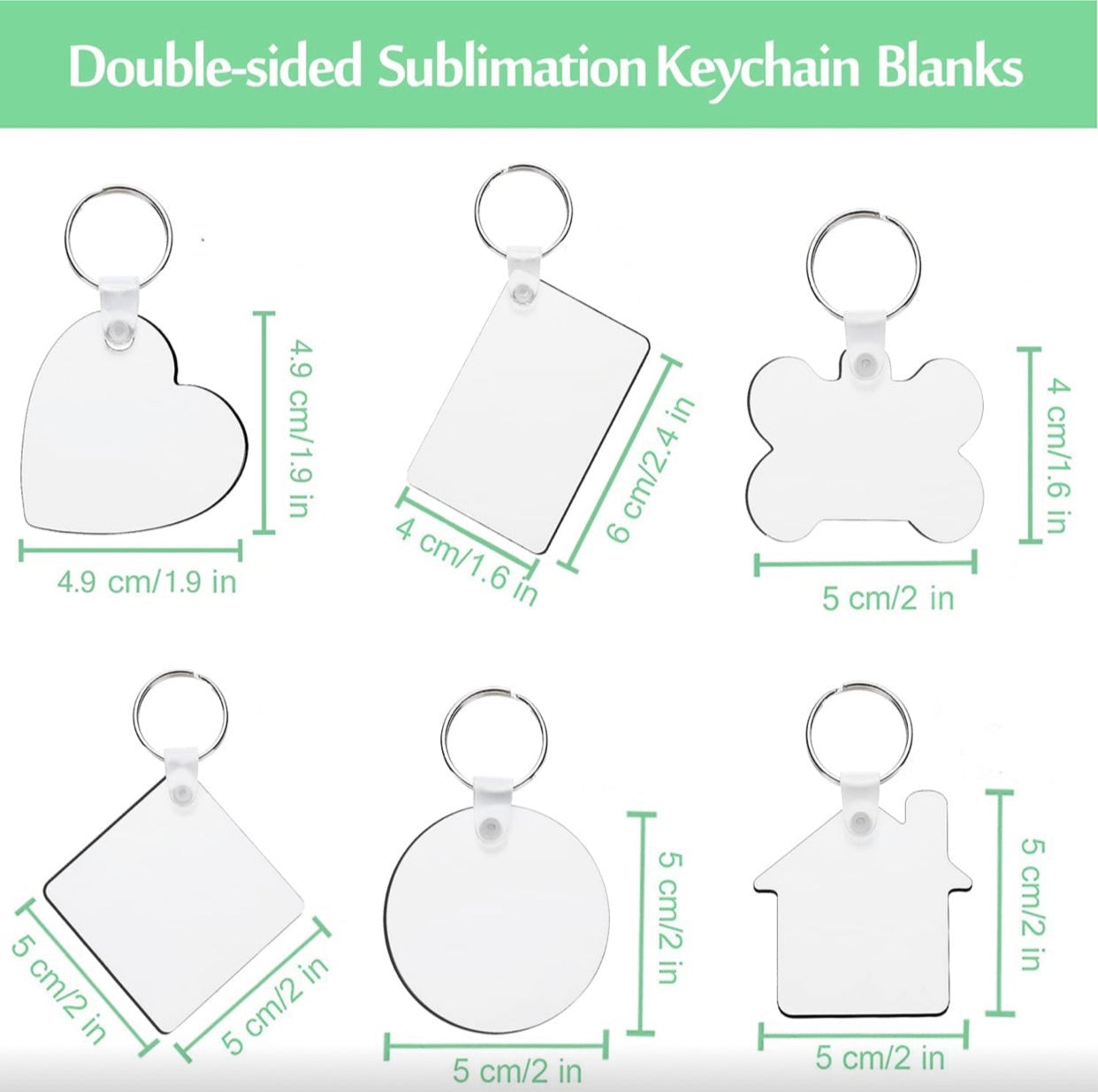 Shaped Sublimation Key Ring