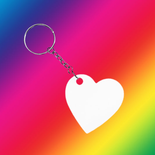 Sublimation POLYMER HEART Keychain