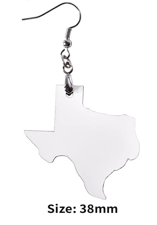 Sublimation Texas blank mdf earring