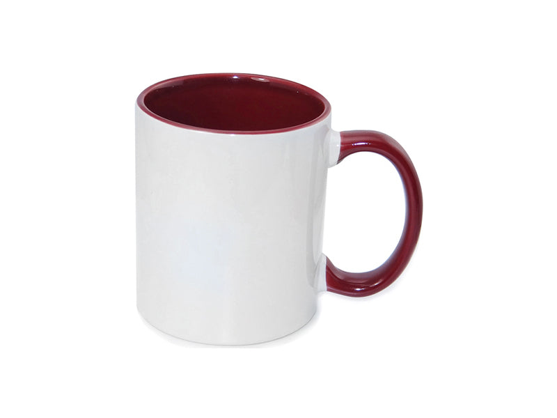 Sublimation 11 oz ceramic two tone  color contrast coffee mug