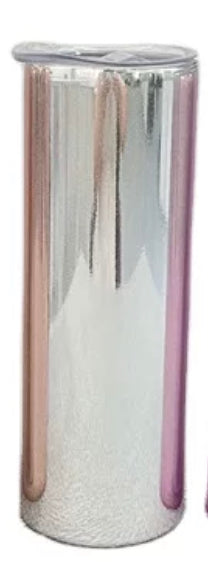 chrome Sublimation 20 oz metallic holographic tumbler