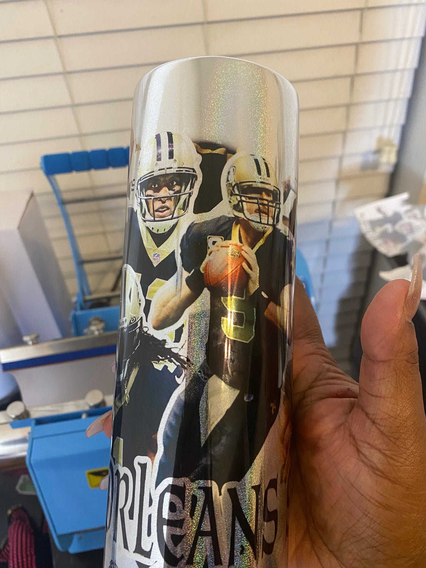 chrome Sublimation 20 oz metallic holographic tumbler