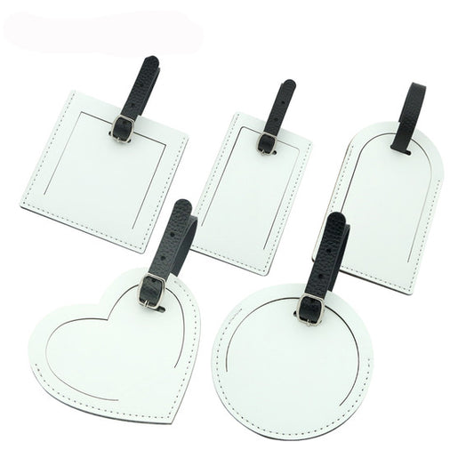 Two Sides Sublimation Blank Luggage Tag Leather