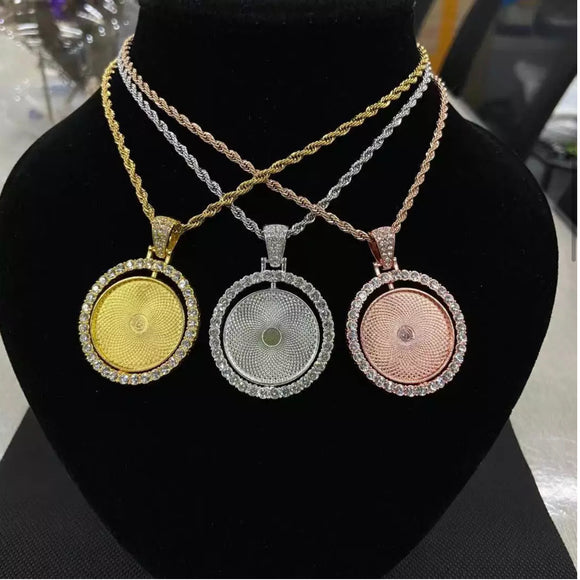 Sublimation Rotation Double Sided Necklace/pendant/gold Sublimation Necklace/  Blank Sublimation Pendants/silver Sublimation Necklace -  Norway