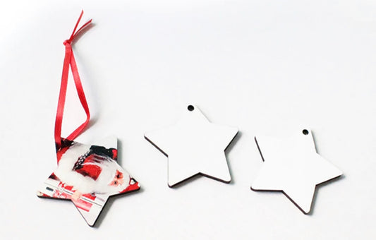 Sublimation mdf double sided STAR ornament