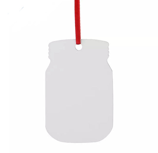 Double Sided MDF Christmas Ornaments for Sublimation - MASON JAR