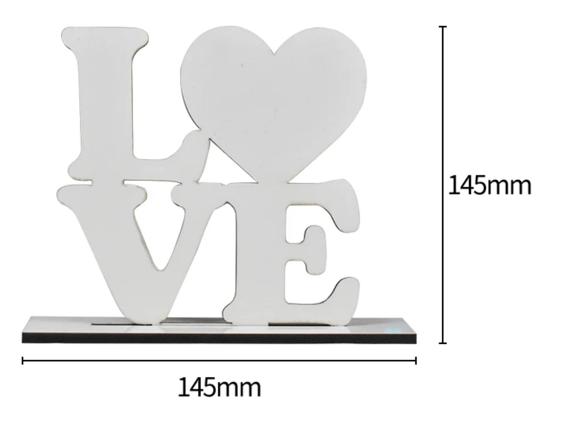 Sublimation LOVE stacked Photo Plaque