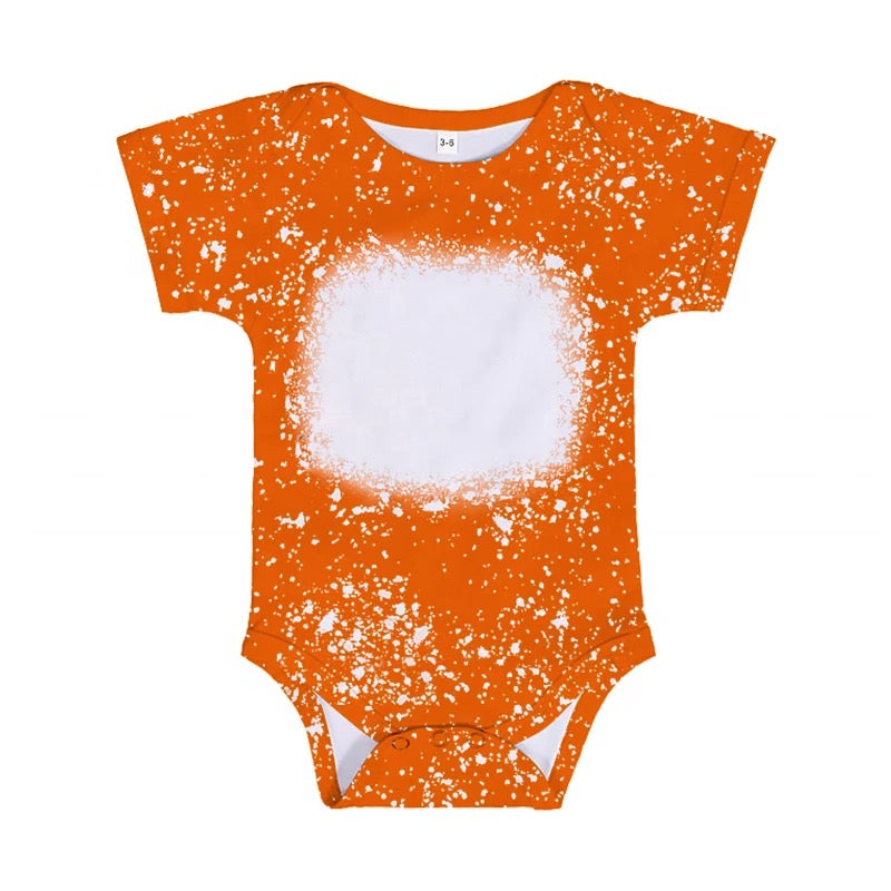 Sublimation faux bleach Infant all into one Snap shirt