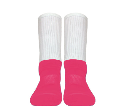 Updated Sublimation Socks with Colored Foot Single Pair