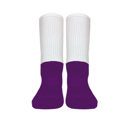 Updated Sublimation Socks with Colored Foot Single Pair