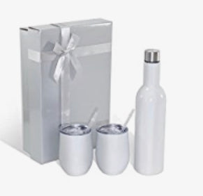 Stainless Steel Wine Tumbler Set -   Wine bottle design, Wine tumblers,  Custom tumbler cups