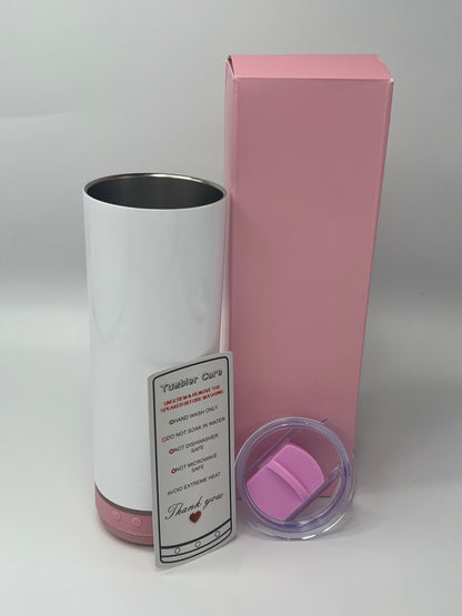 16 oz Skinny Sublimation BLUETOOTH SPEAKER Tumbler