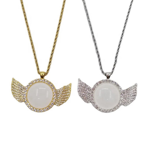 Sublimation HIGH QUALITY ANGEL WINGS Necklace Metal