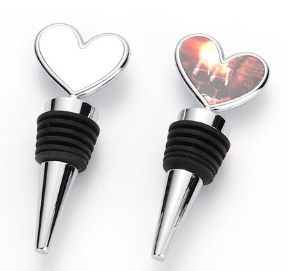 Sublimation Blank Metal heart Wine Stopper