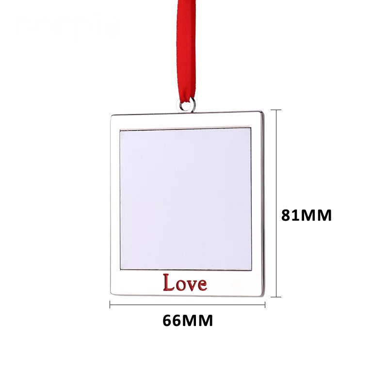 Sublimation Metal Christmas LOVE Ornament